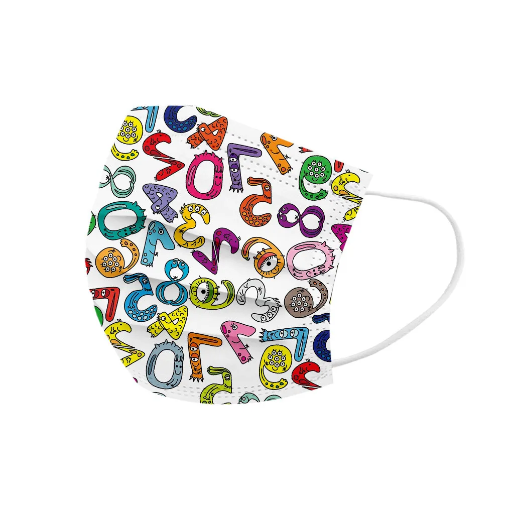 10 шт. одноразовые маски для лица с цифровой печатью | Тематическая одежда и