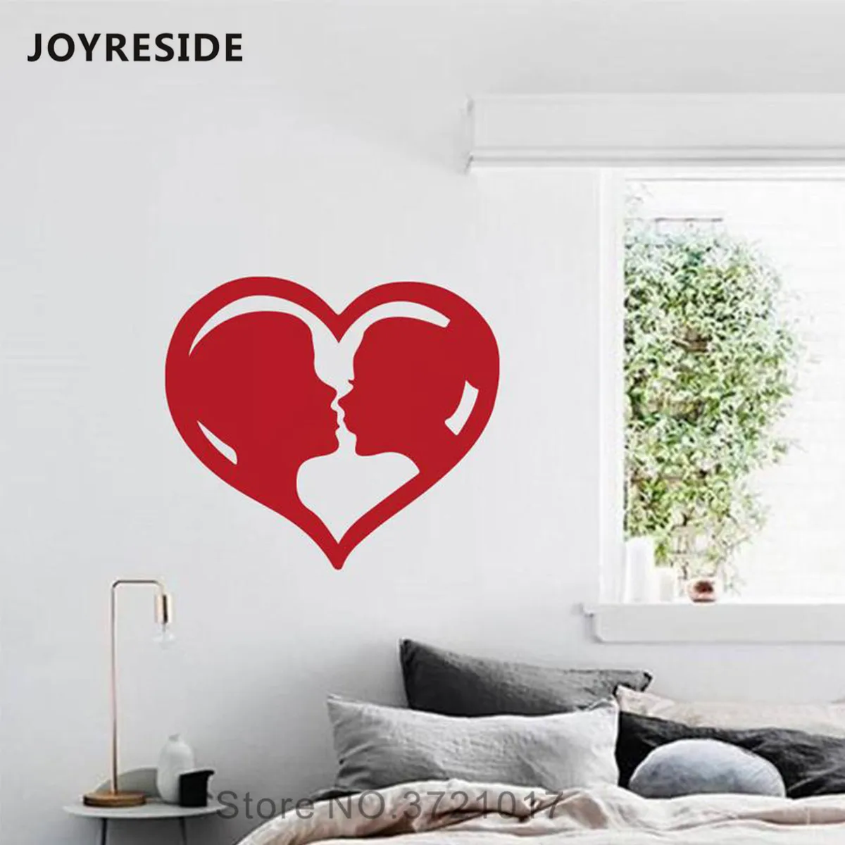 Виниловая наклейка на стену для влюбленных, в виде сердца