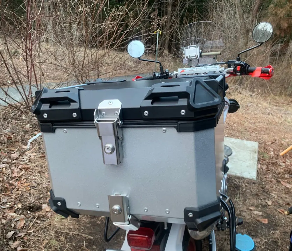 45L Aluminum Motorcycle Top Rear Storage Tool Box Luggage Helmet Case Trunk Waterproof Universal for BMW Yamaha Honda etc | Автомобили и