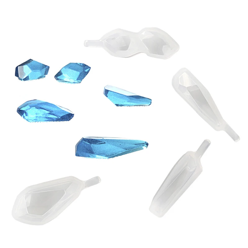 

4pcs Silicone Mold Resin Jewelry Pendant Mould Crystal Design DIY Pendant Handmade Decoration Tools