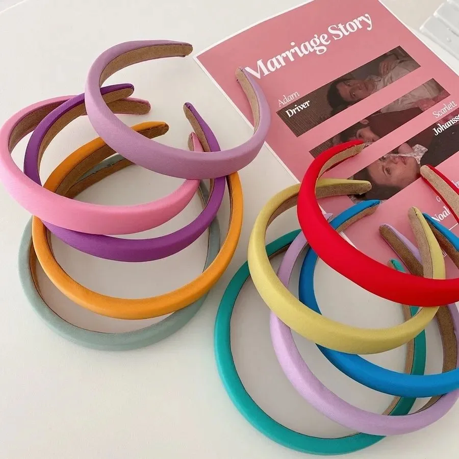 

Korean Style Fashion Handmade Hair Accessories Hot Sale Women Big Wide Hairbands Wash Face Make Up Solid Sweet Beauty Hair Band