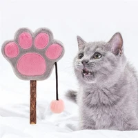 interactive cat chewing toy plush cat bite resistant cleaning teeth toy funny kitten teasing toy with catnip stick cats supplies