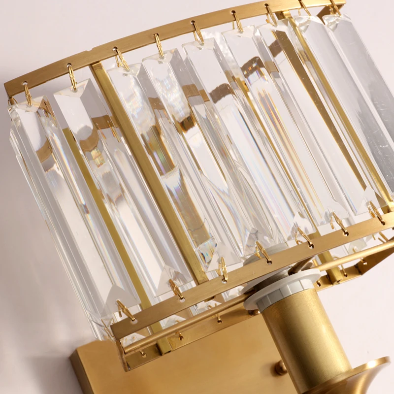 FKL Современная медная настенная лампа для гостиной спальни прикроватная ТВ