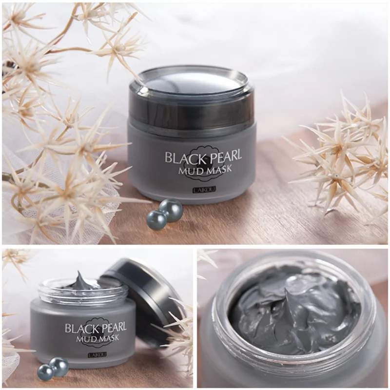 

Black Pearl Mud Mask Moisturizing Remove Blackheads Shrinking Pores Firming Skin Face Mask Natural