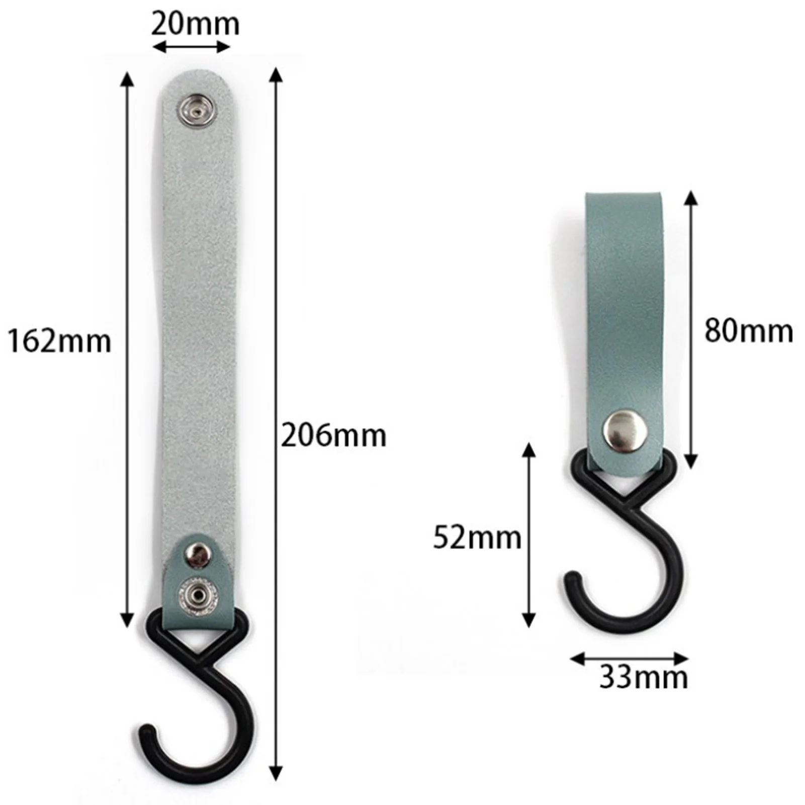 

Hanging Strap Hook PU Leather Durable Camping Tent Hanger Heavy Duty Swing Straps Hanging Kit Hammock Straps