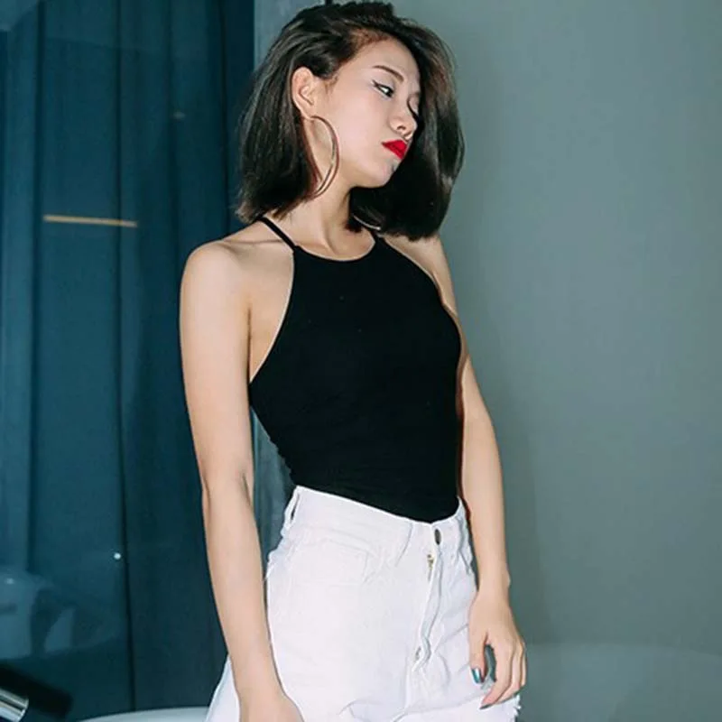 Женский модный однотонный короткий жилет женский черный топ летние сексуальные