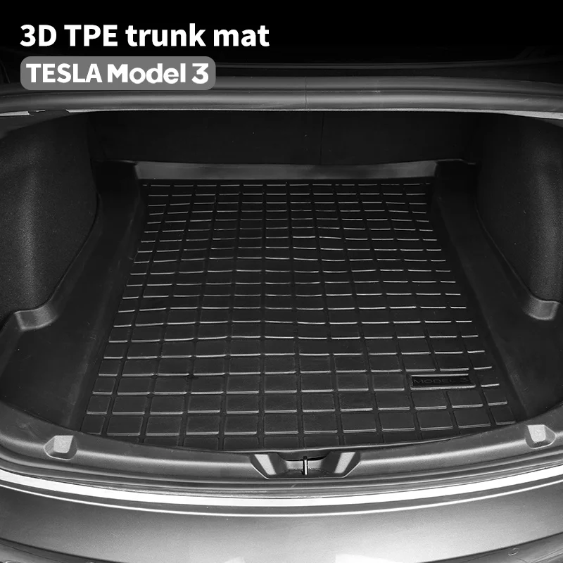 Новые автомобильные водонепроницаемые коврики для багажника Tesla Model 3