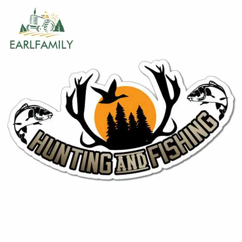 

EARLFAMILY 13 см x 13 см для охоты и рыбалки аниме забавные автомобильные наклейки RV VAN DIY изящная наклейка бампер багажник грузовик графика