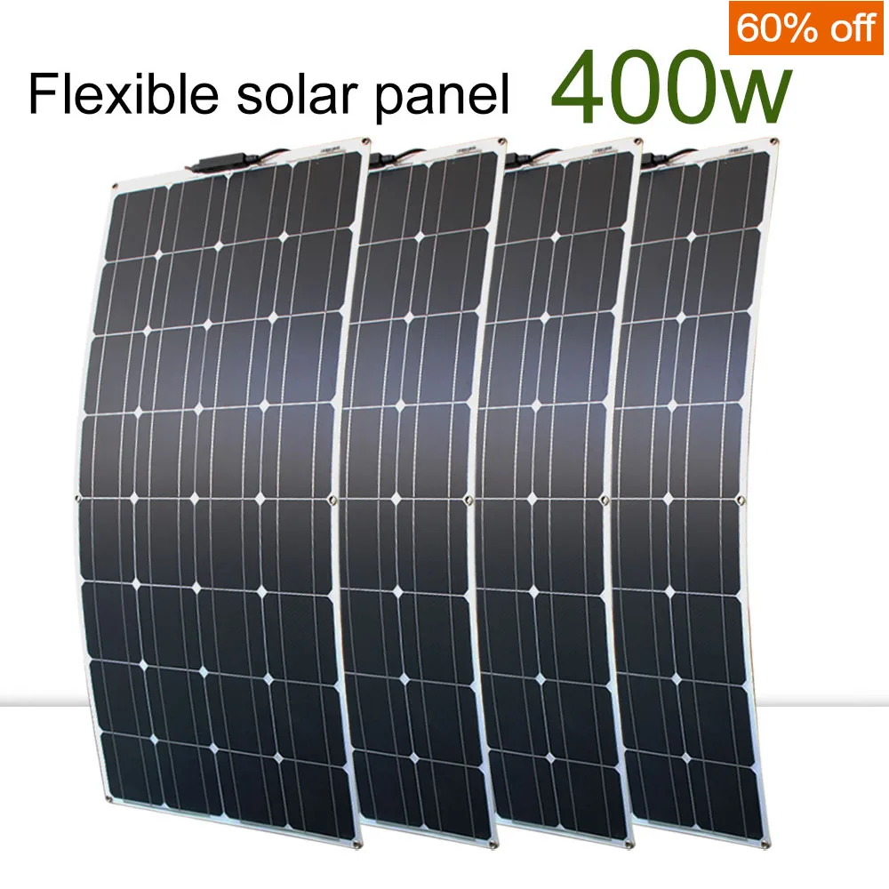 Гибкая солнечная батарея по оптовочной ценеоп 400w100W 200W 300Ws высокого качества 12V 24V