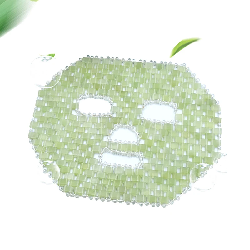 

1pc Face Jade Mask Anti-Aging Cooling Mask Natural Stone Cold Therapy Sleeping Mask Facial SPA Crystal Massager Wrinkle Removal