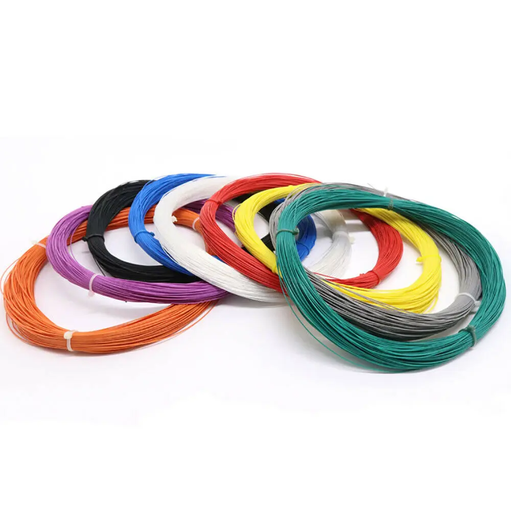 

0.38、0.5mm Silvered Copper PTFE Wire Silver Plated High Purity OFC Copper Cable for 3D Printer DIY