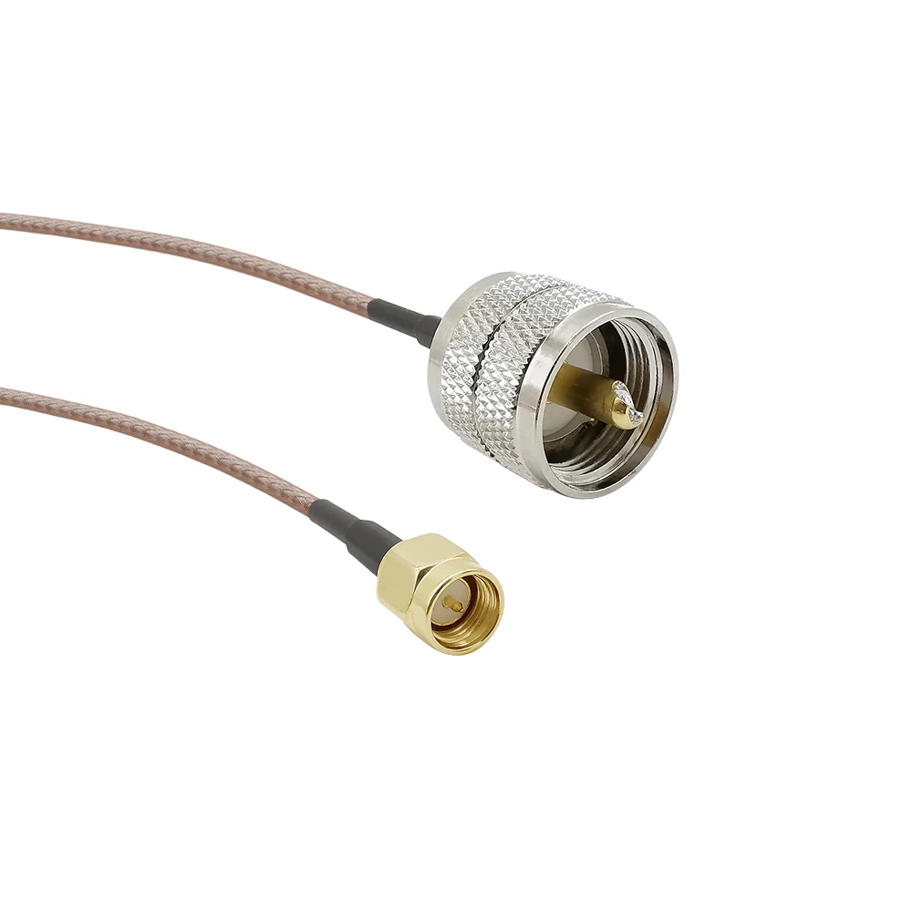1 20 м SMA в UHF штекер RG316D RF коаксиальный кабельный разъем SO239 PL259 двойной