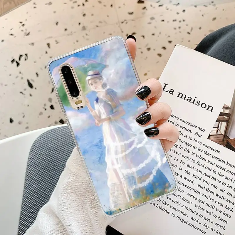 

oil painting illustration Phone Case Transparent for Samsung A71 S9 10 20 HUAWEI p30 40 honor 10i 8x xiaomi note 8 Pro 10t 11