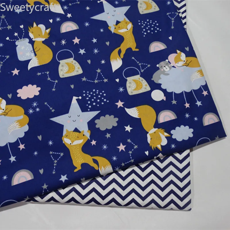 

160cmX10M Cartoon star fox 100% Cotton Twill Fabric Patchwork Cloth,Sewing Bed Sheet Quilting Fat Quarters Material Fabric