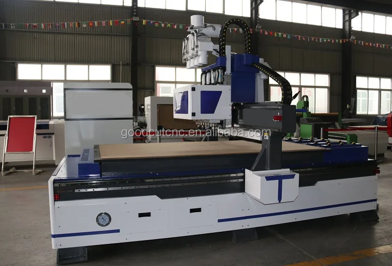 

High quality 1300x2500 multi-spindles wooden cnc router shaper machine for wood engraving and cutting