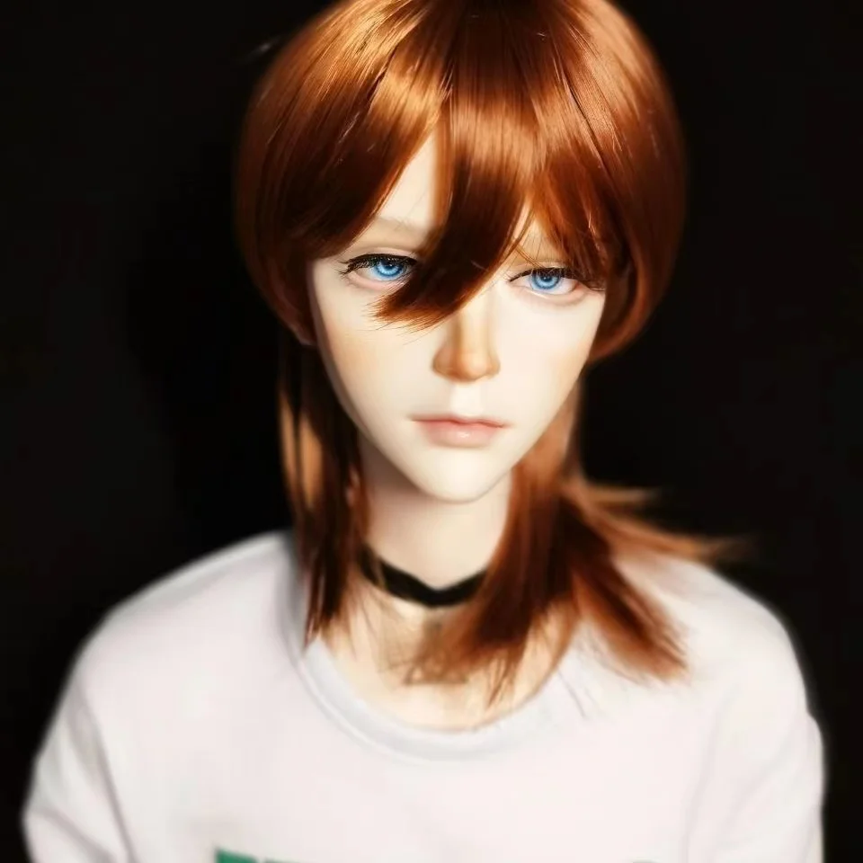 Мужская кукла с короткими волосами Детские волосы молочный шелк
