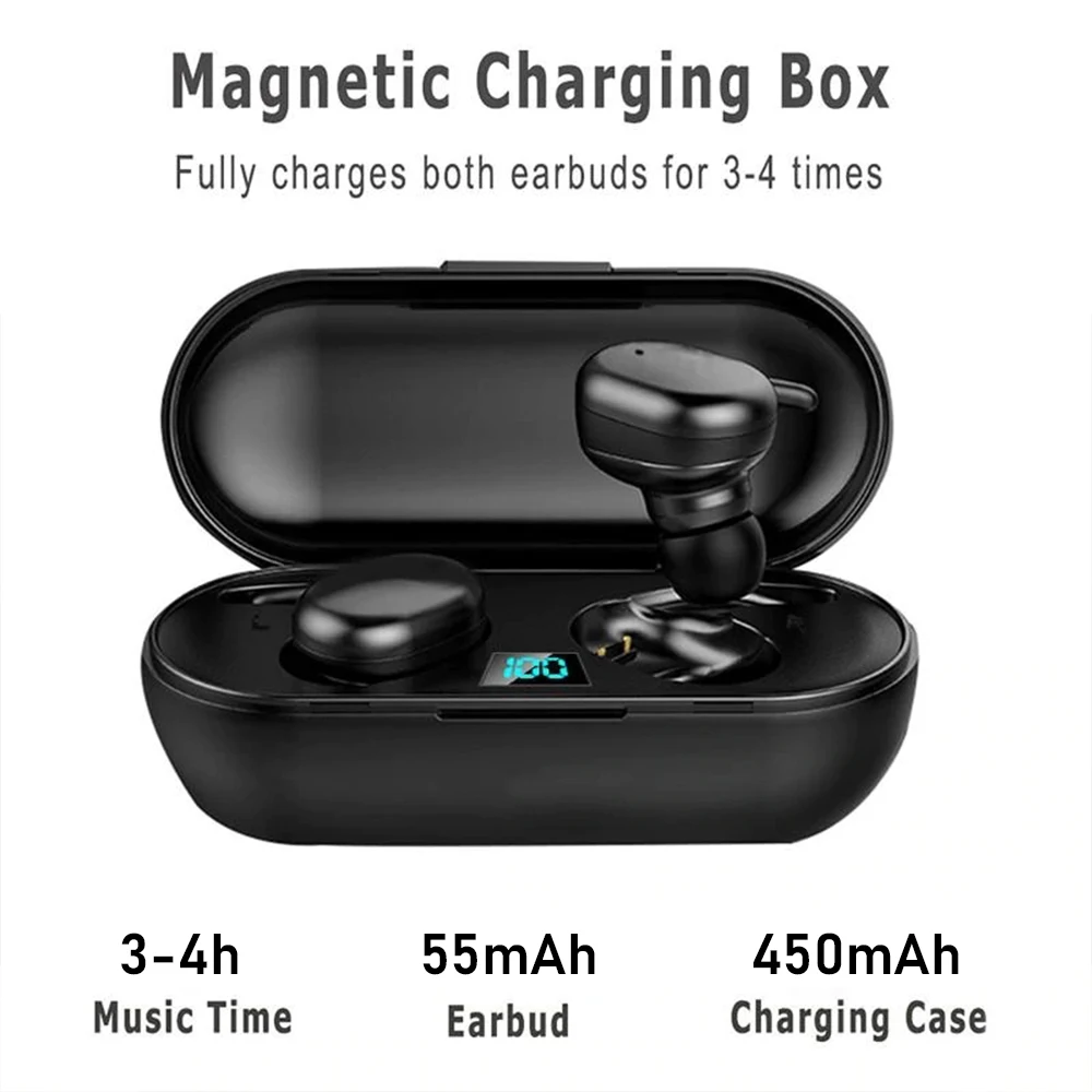 Cewaal беспроводная гарнитура Bluetooth совместимые наушники 5 0 вкладыши с зарядным