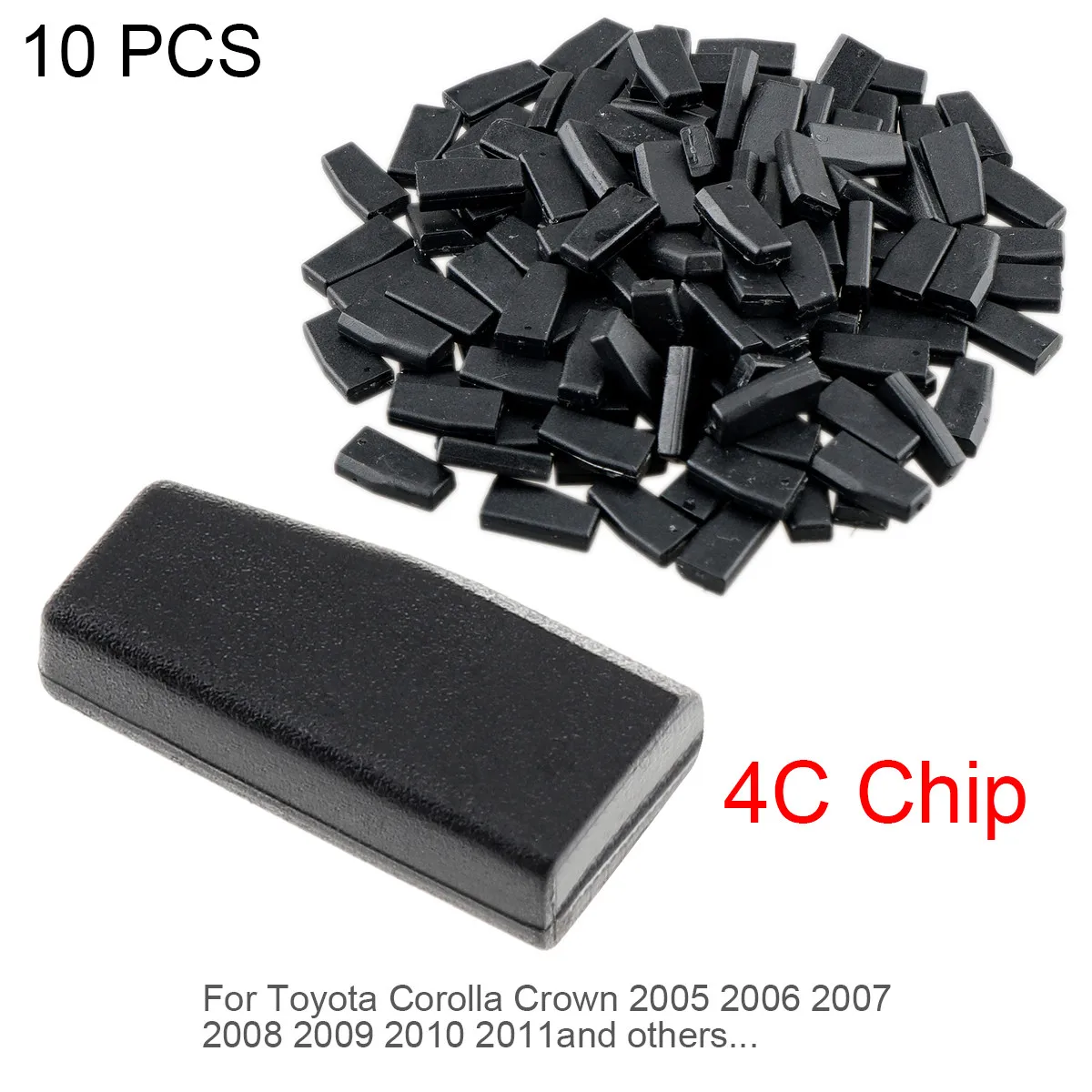 10 шт./лот чистый ID4C карбоновый чип Автомобильный ключ транспондер подходит для