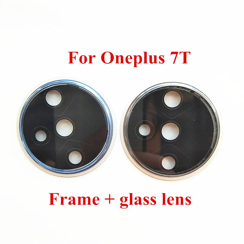 

1x Back Rear Camera Glass Lens Cover with Camera cover Frame For Oneplus 7T One Plus 7T