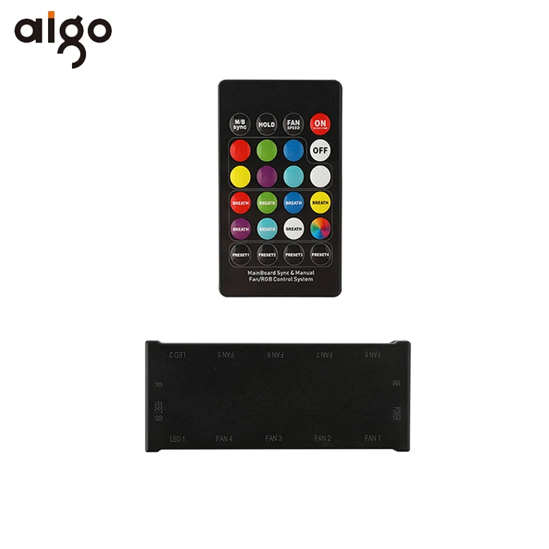 IR Remote Aigo 120 мм вентилятор PC чехол Вентилятор Кулер Регулируемый Aurora RGB Led компьютер Вентилятор охлаждения 12 в бесшумный вентилятор PC чехол вентилятор для компьютера - Цвет лезвия: IR Remote