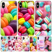 dessert ice cream macaron food phone for apple iphone 13 pro max 11 12 mini case x xs xr 8 plus 7 6 6s se 2020 5 5s cover shell