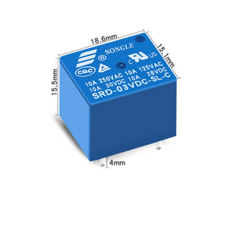 5 шт. реле SRD 05VDC SL C 12VDC 24VDC контактный разъем постоянного тока 3V 5V 6V 9V 12V 24V 48V 10A 250VAC 5PIN