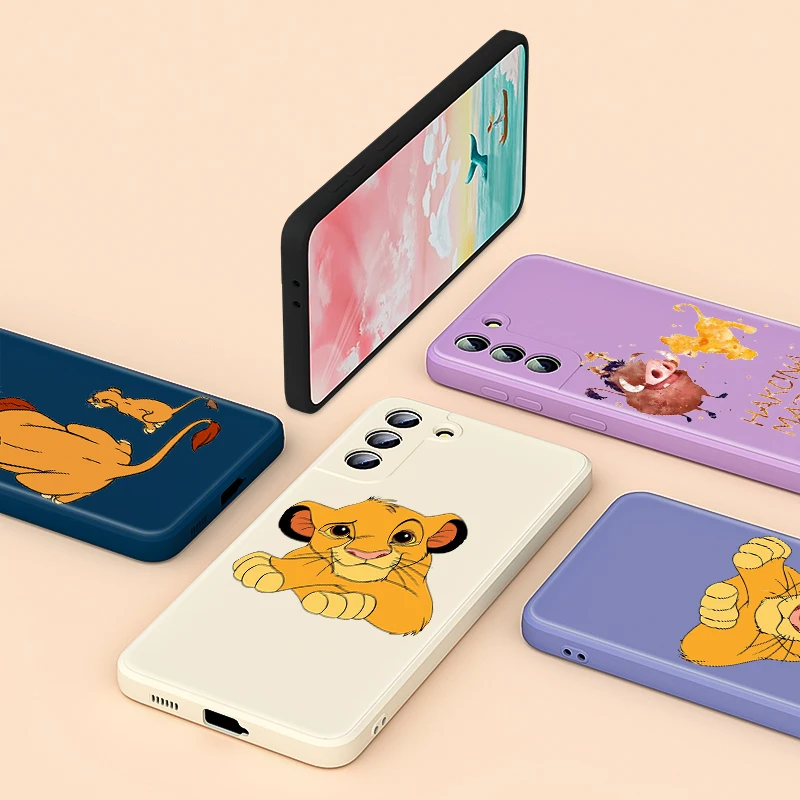 

Disney The Lion King For Samsung Note 20 10 S21 S20 FE S10 Ultra Plus Lite Pro 5G Phone Case Liquid Silicone Soft Cover
