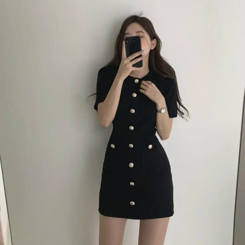 

Knitted Bodycon Mini Dress Women Elegant Ladies Dresses Striped Korean Office Sexy Party Black Dress Modis 2020 Vestidos