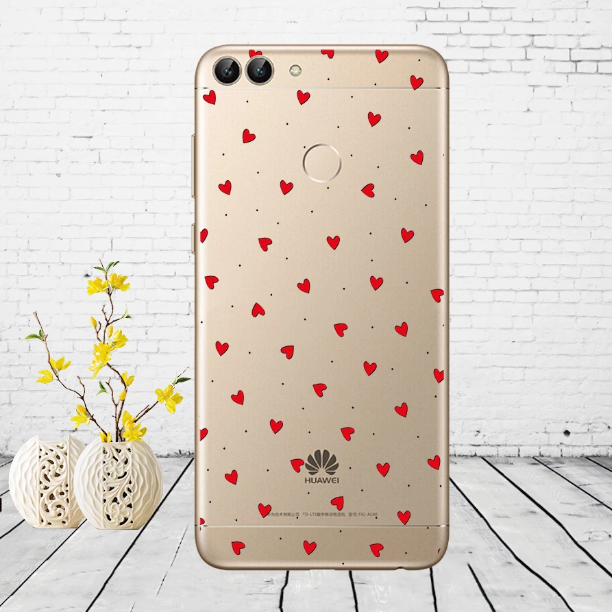 H54 Huawei P Smart Case TPU Мягкий силиконовый прозрачный чехол для телефона huawei P Smart Cover FIG-LX1 Enjoy 7S Чехол - Цвет: H54