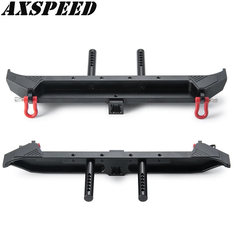 

AXSPEED металлический задний бампер с D-образными кольцами для 1:10 RC Crawler Car Axial SCX10 III AXI03007, обновленные детали