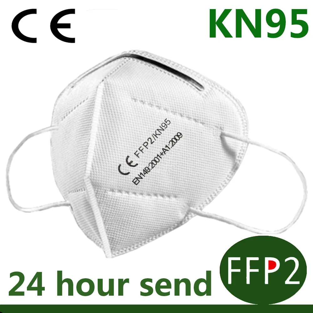 100 piece FFP2 facial masks KN95 face mask protect maske anti dust mask mouth mask 99% filtered mascarillas tapabocas