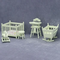5x 112 mini wood cradle accessories baby doll scenery ornamnts