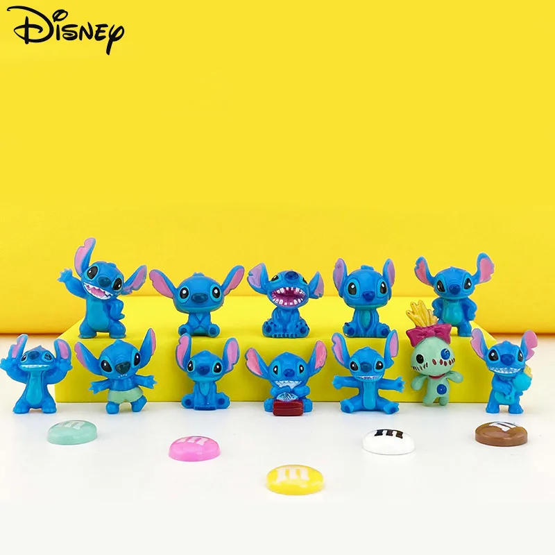 Disney Anime Action Figures Toy Lilo&stitch Doll Mini Stitch Baby Cake Topper Accessories Decoration Ornament Cute Gifts Model