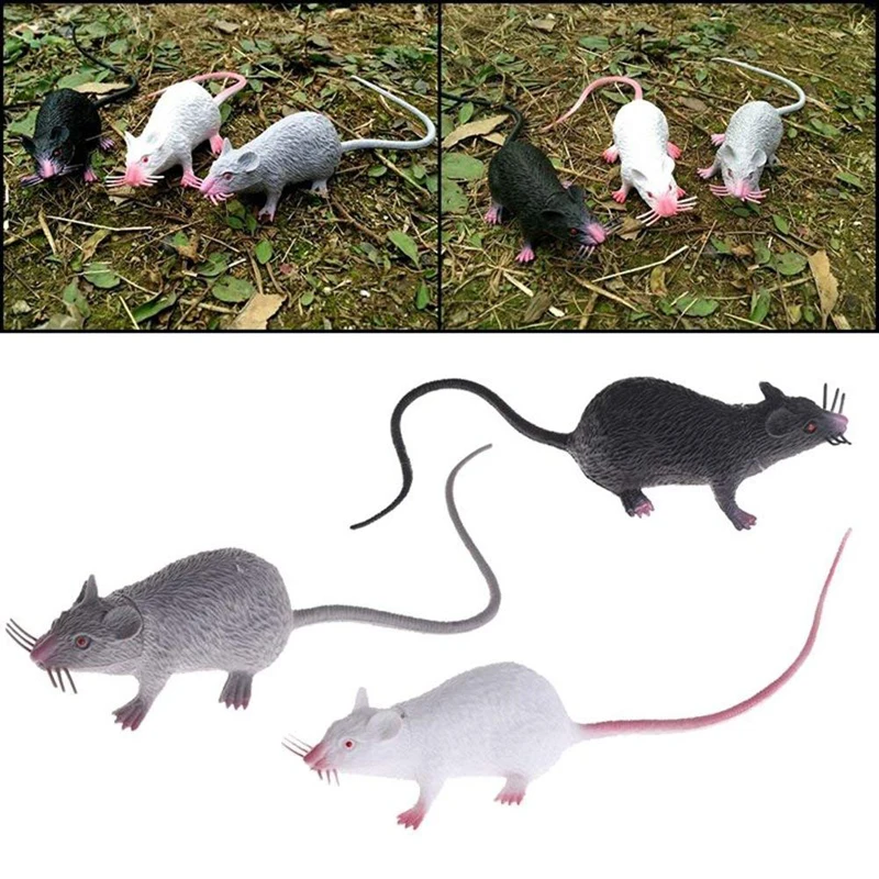 

Hot Sale Pvc Plastic Christmas Joke High Quality Fake Lifelike Mouse Model Prop Halloween Gift Toy Party Decor Jokes Toy