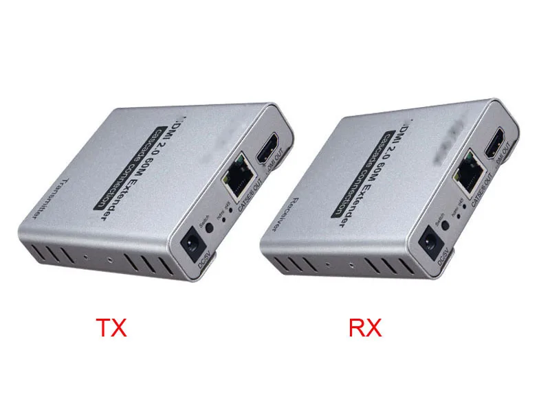 

HDMI-compatible Extender 4K 60HZ 60M 1080P 120M Over RJ45 Ethernet Lan CAT5e /6 Cable Cascade Connection Extension PC DVD TO TV
