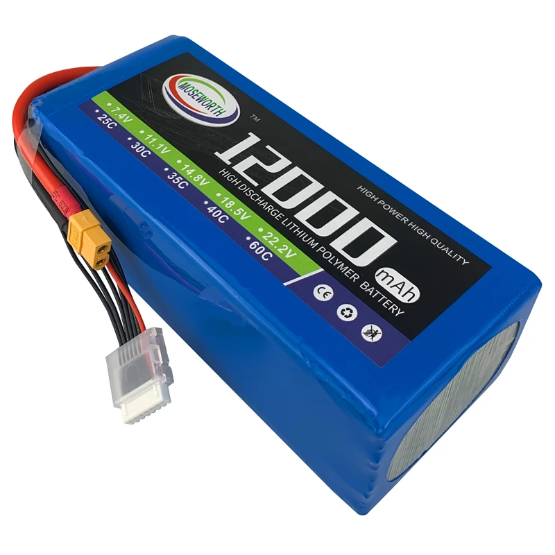 6S 22 2 V 12000mAh 25C RC Дрон LiPo батарея батареи для радиоуправляемого самолета
