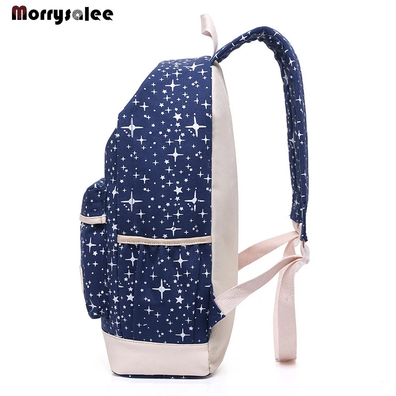 Холщовый Рюкзак с принтом женские школьные сумки для девочек-подростков милый