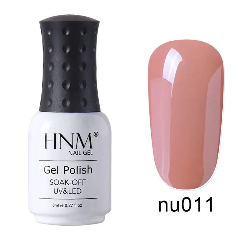 HNM телесного цвета 12 Цветов! Полупостоянная Гибридный Лаки УФ гель для ногтей