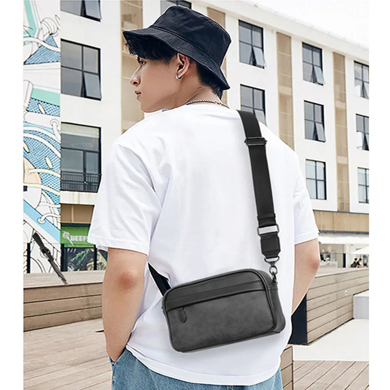 Повседневные маленькие сумки через плечо для мужчин повседневный кожаный
