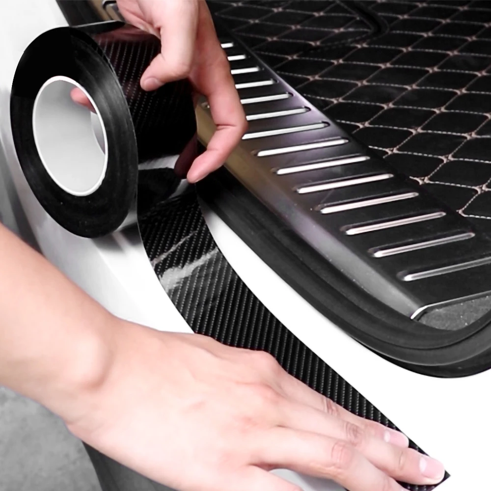 Углеродное волокно протектор на порог автомобиля для Alfa Romeo Mercedes Audi VW Skoda BMW Volvo KIA