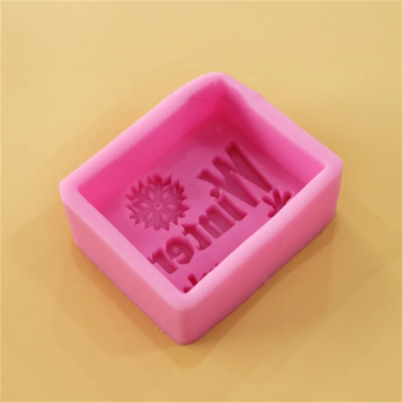 Всесезонная форма для мыла с буквами весна лето осень зима DIY силиконовая ручной