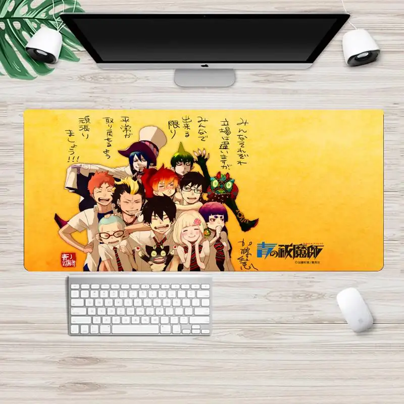 

Резиновый коврик для мыши Takuo, большой Настольный коврик для скоростных геймеров с синим изображением неполадок, XL, клавиатура для геймеров