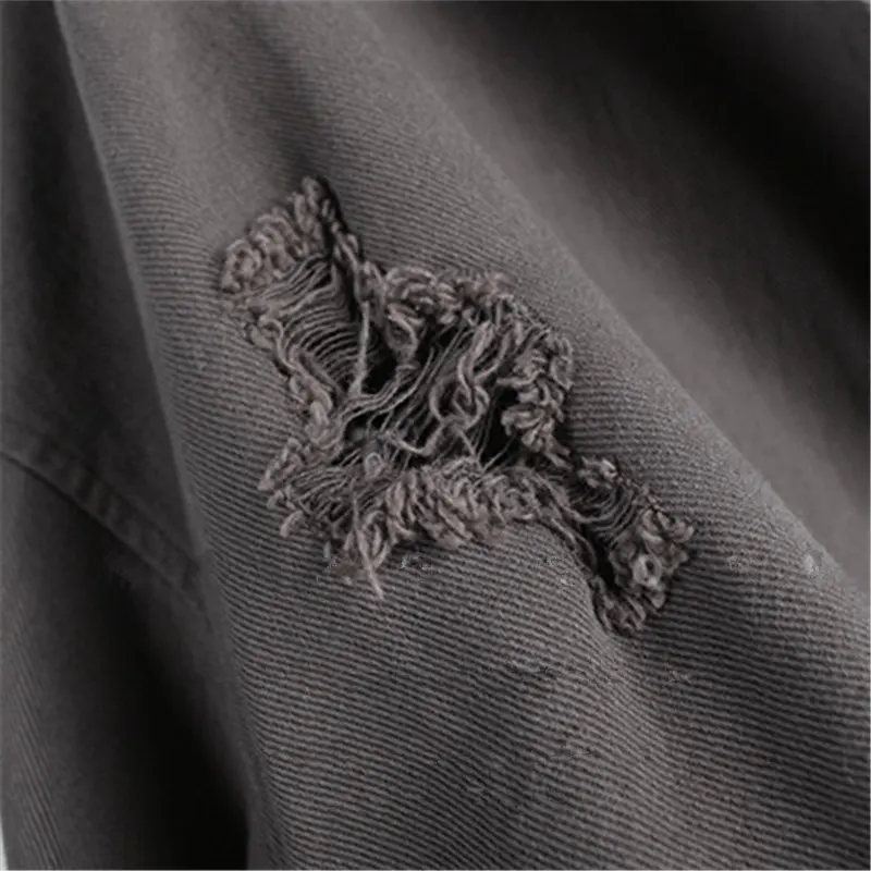 

Vintage Denim Jacket Women 2021 Spring Autumn New Fashion Casual Patchwork Denim Shirt Loose Mid-length Female Coat Tops