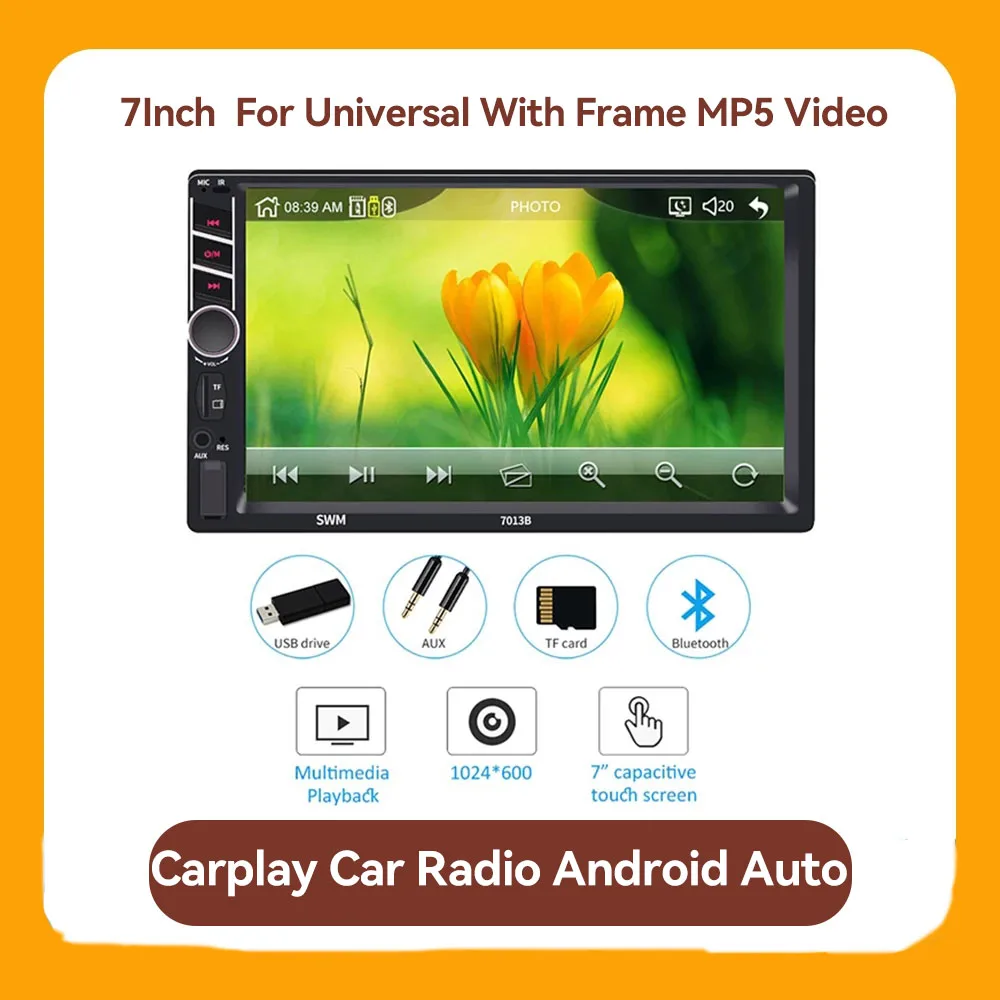 Автомагнитола 2 Din для toyota mp5-видеоплеер на Android с Bluetooth 7-дюймовым сенсорным
