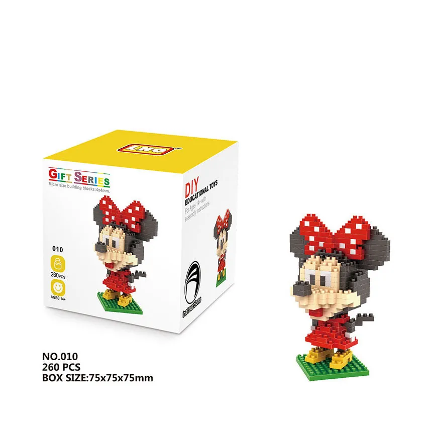Японский мультфильм Аниме Фигурки игрушки Алмазные Кирпичи Diy для детей модель