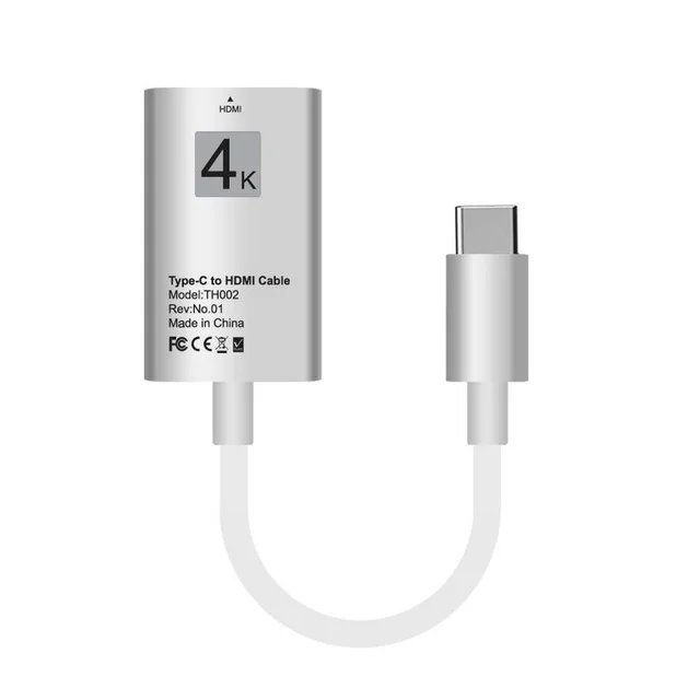 Белый 2 в 1 USB-C 3,1 type C к HDMI адаптер Поддержка 4K конвертер Кабель-адаптер HDMI кабель для ПК samsung Galaxy Note8 S8 Macbook - Цвет: Белый