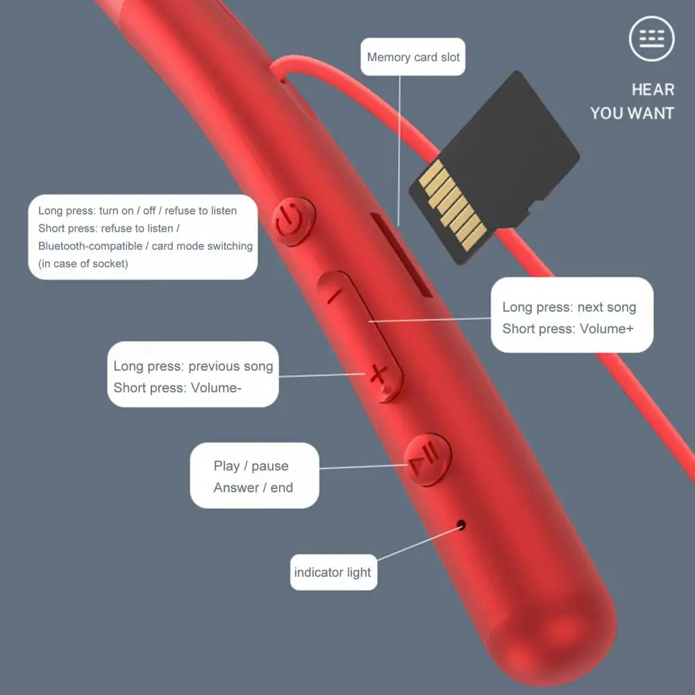 Bluetooth-наушники с шейным ободом шумоподавление универсальные беспроводные