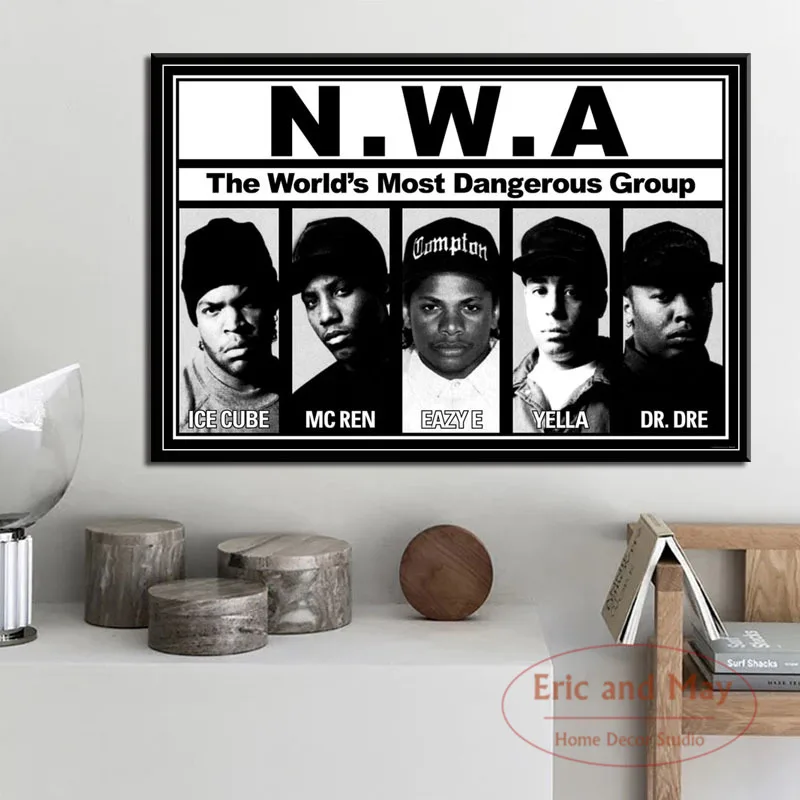 N.W.A хип-хоп ледяной куб Dr.dre Eazy-e Картина на холсте постеры и принты музыка Рэп