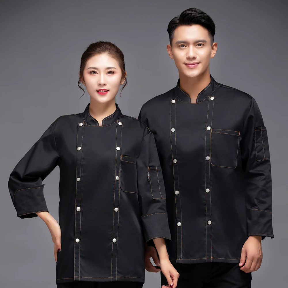 Новое поступление зимняя куртка для шеф повара с длинным рукавом пальто готовки