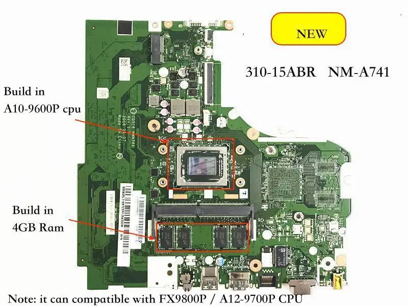 

PN 5B20L71657 для Lenovo Ideapad 310-15ABR CG516, материнская плата для ноутбука, ПК, с процессором, ОЗУ 4G, для ноутбука, с процессором, для ноутбука, с процессоро...